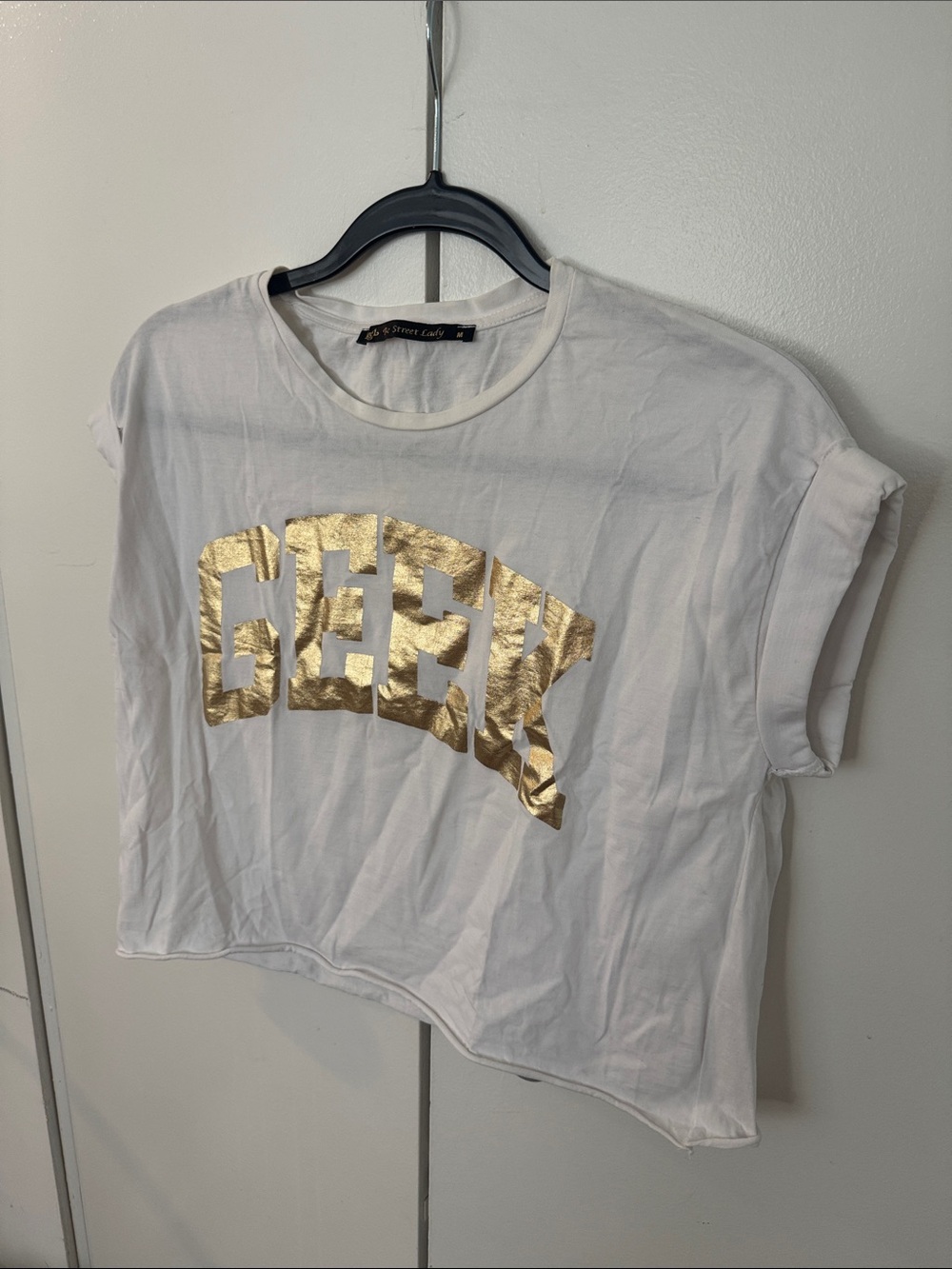 GEEK Graphic Tee with Gold Foil Lettering - Picture 2 of 3